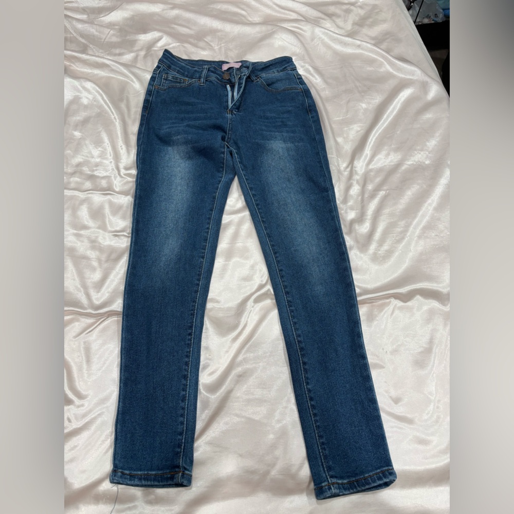 BAMBOO Skinny Jeans in Dark Blue Wash